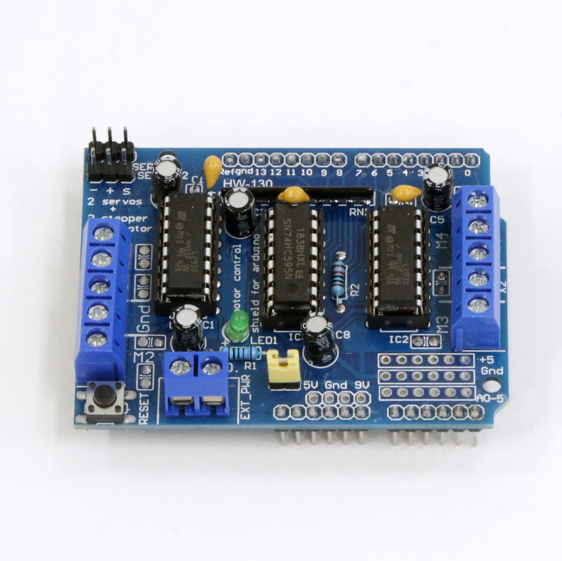 簡単モータ制御 / 4チャンネル / L293D Arduino対応 DCモータコントローラシールド - RoboStation